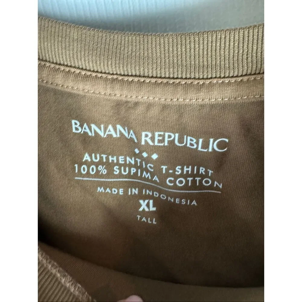 Banana Republic Men’s Brown Authentic T shirt Size XL Tall